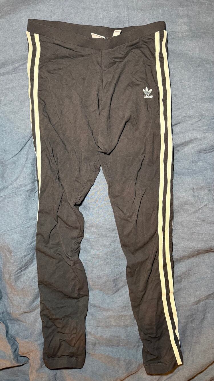 NWT Adidas Black Stripe Leggings Size Small